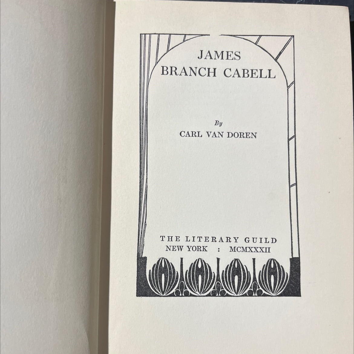james branch cabell book, by carl van doren, 1932 Hardcover image 2