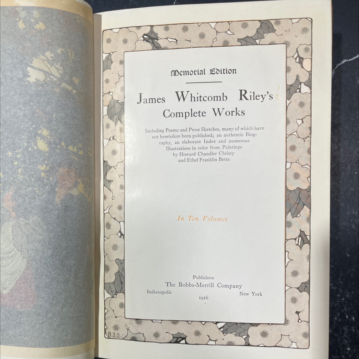 james whitcomb riley's complete works book, by James Whitcomb Riley, 1916 Hardcover image 2