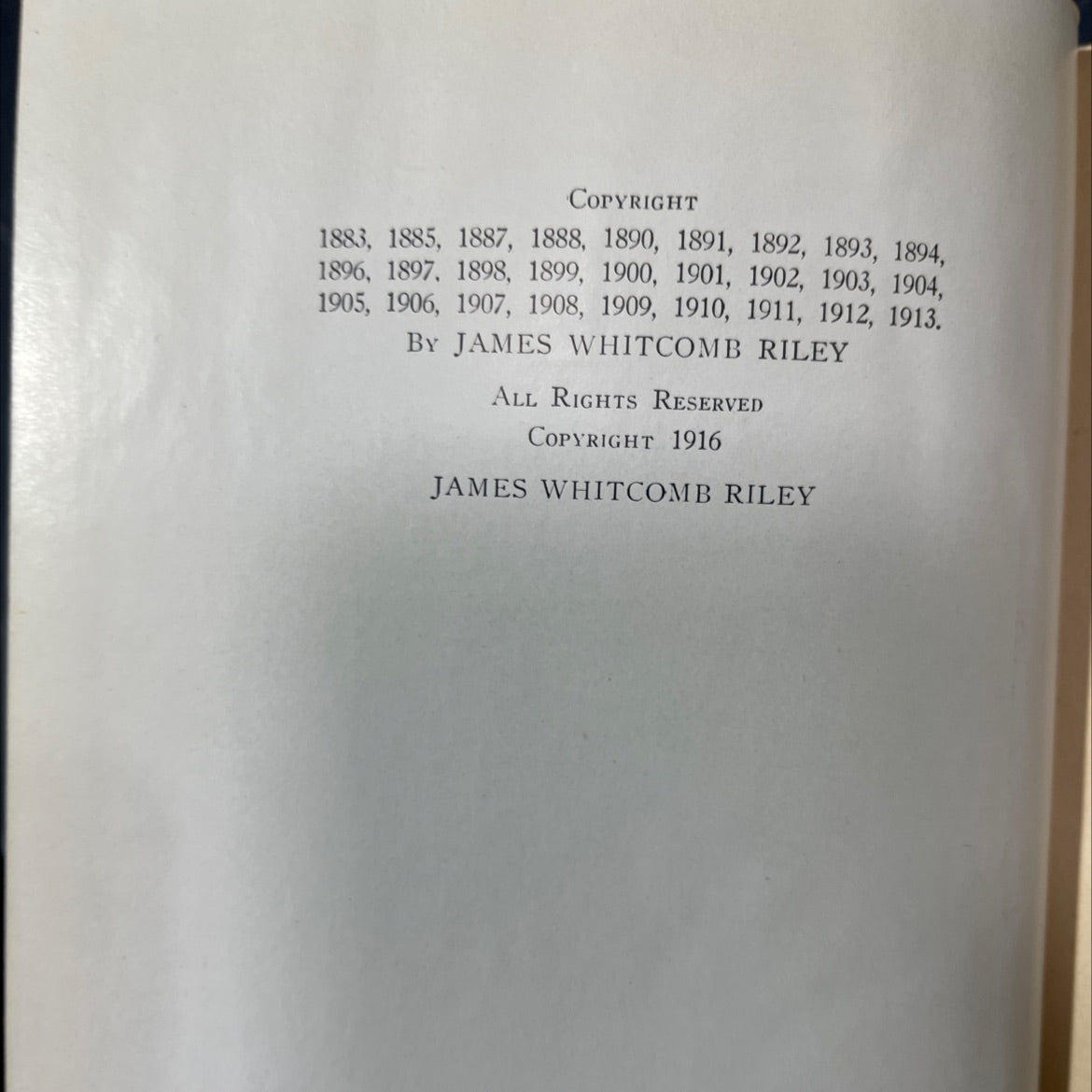 james whitcomb riley's complete works book, by James Whitcomb Riley, 1916 Hardcover image 3