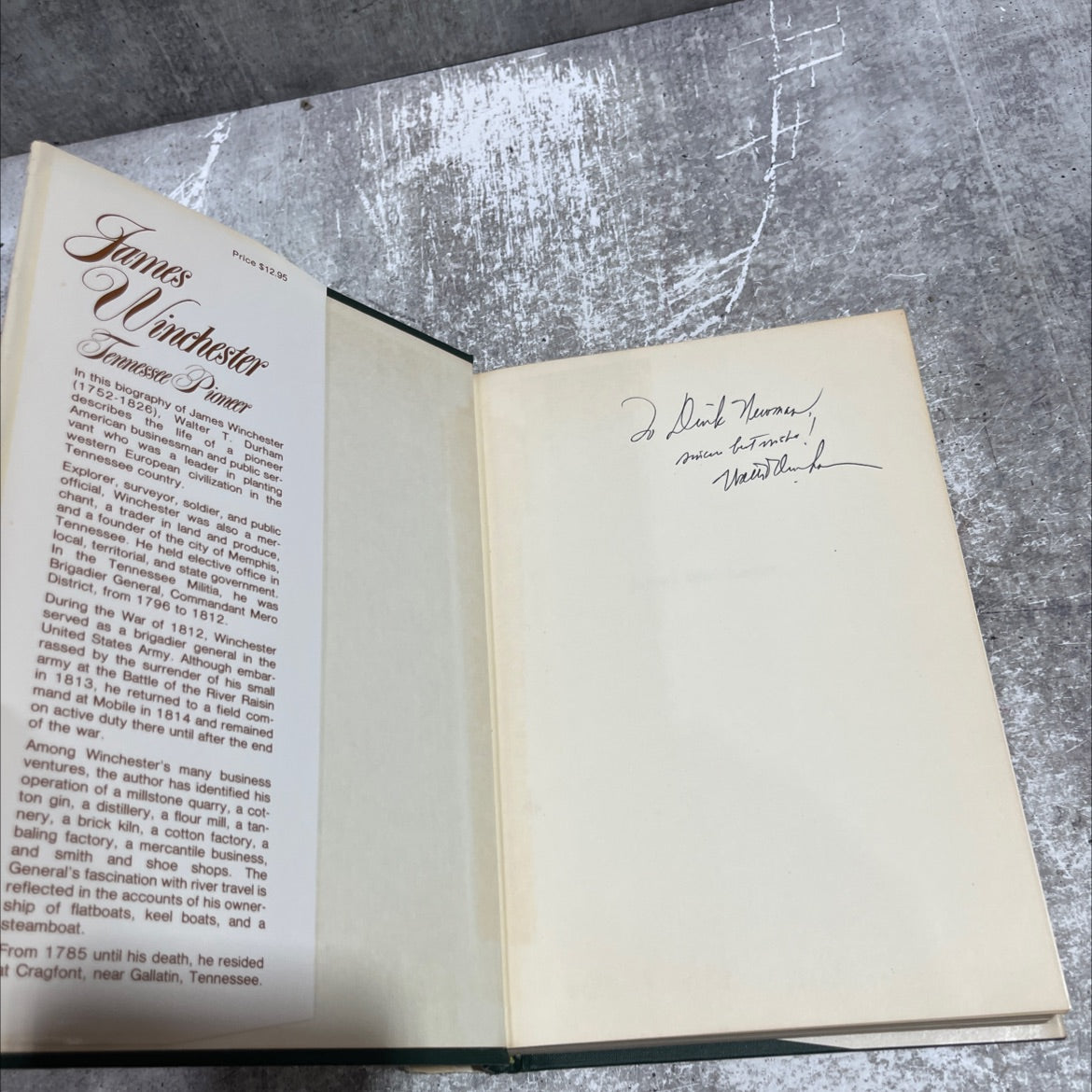 james winchester tennessee pioneer book, by walter t. durham, 1979 Hardcover image 4