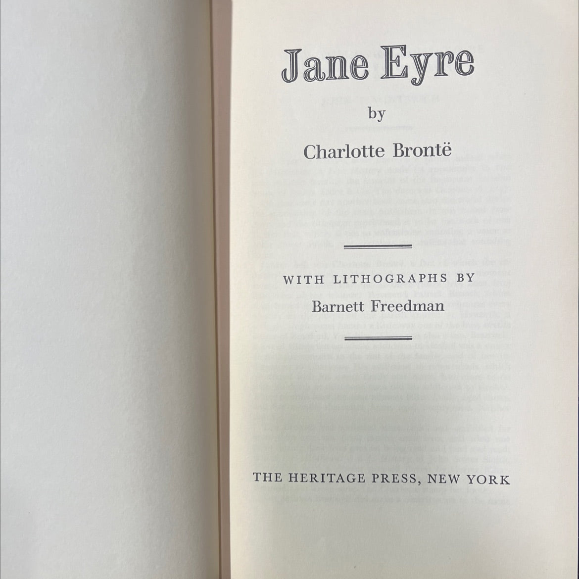 jane eyre book, by charlotte brontë, 1942 Hardcover image 2