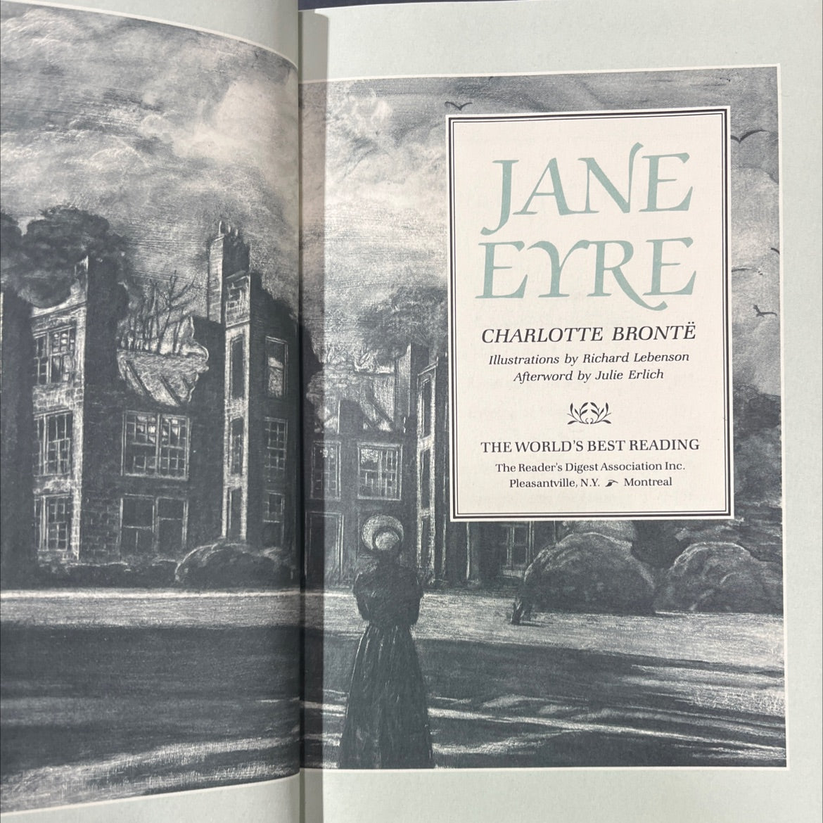jane eyre book, by charlotte brontë, 1984 Hardcover image 2