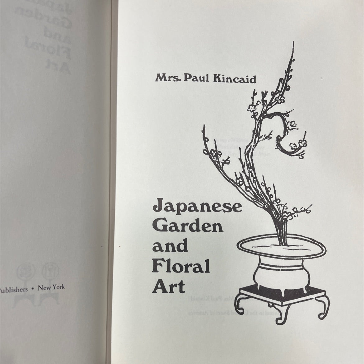 japanese garden and floral art book, by Mrs. Paul Kincaid, 1966 Hardcover image 2