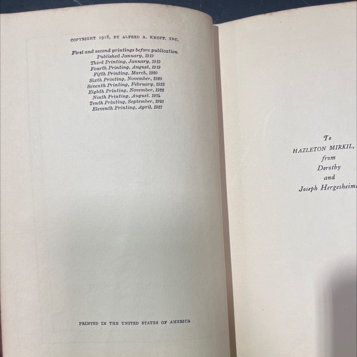 java head book, by joseph hergesheimer, 1927 Hardcover image 3