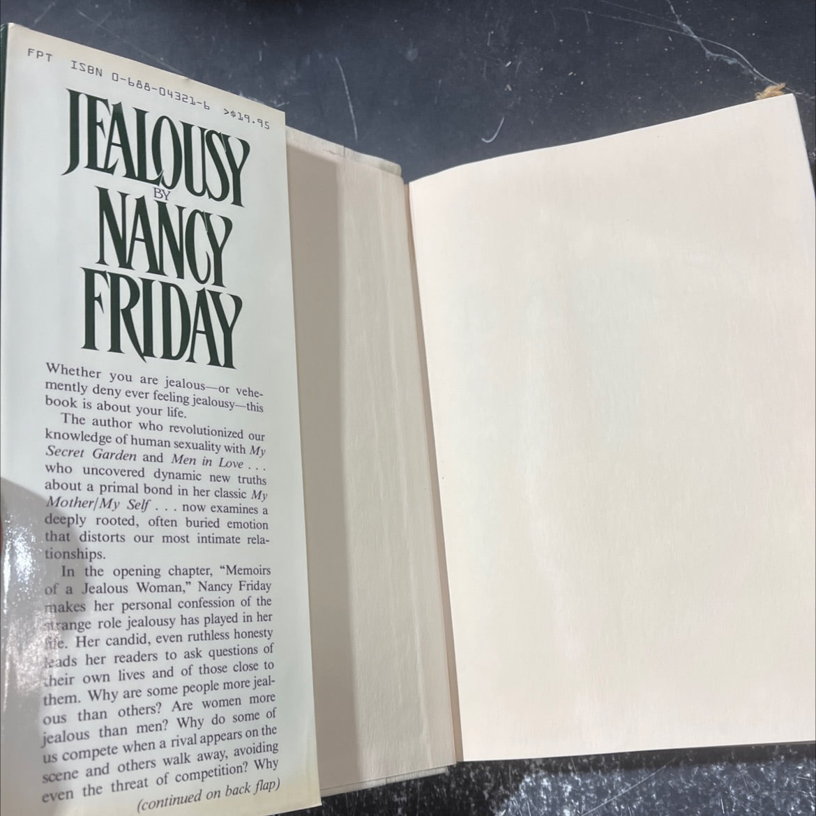 jealousy book, by nancy friday, 1985 Hardcover image 4