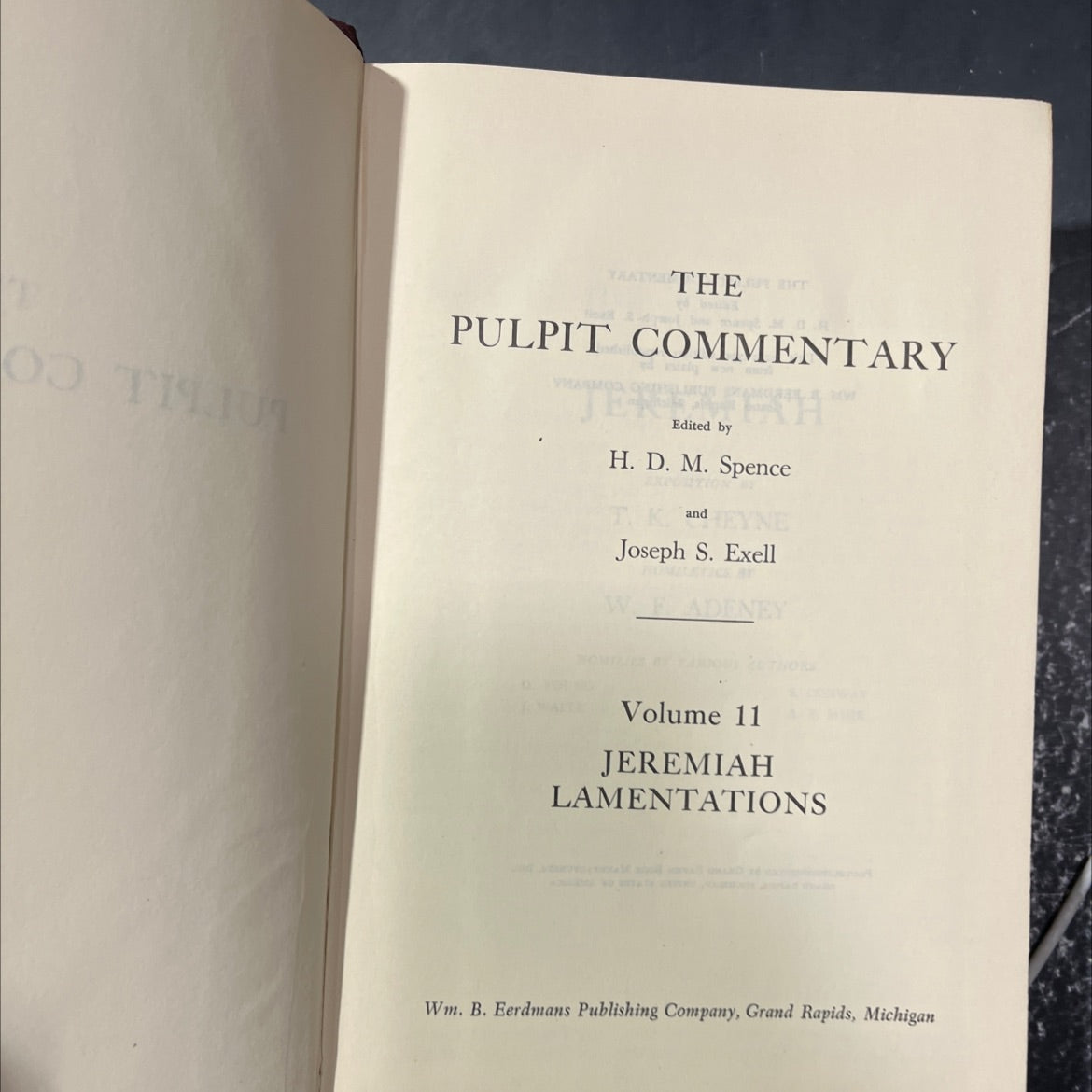 jeremiah lamentations book, by h. d. m. spence, joseph s. exell, 1970 Hardcover image 2