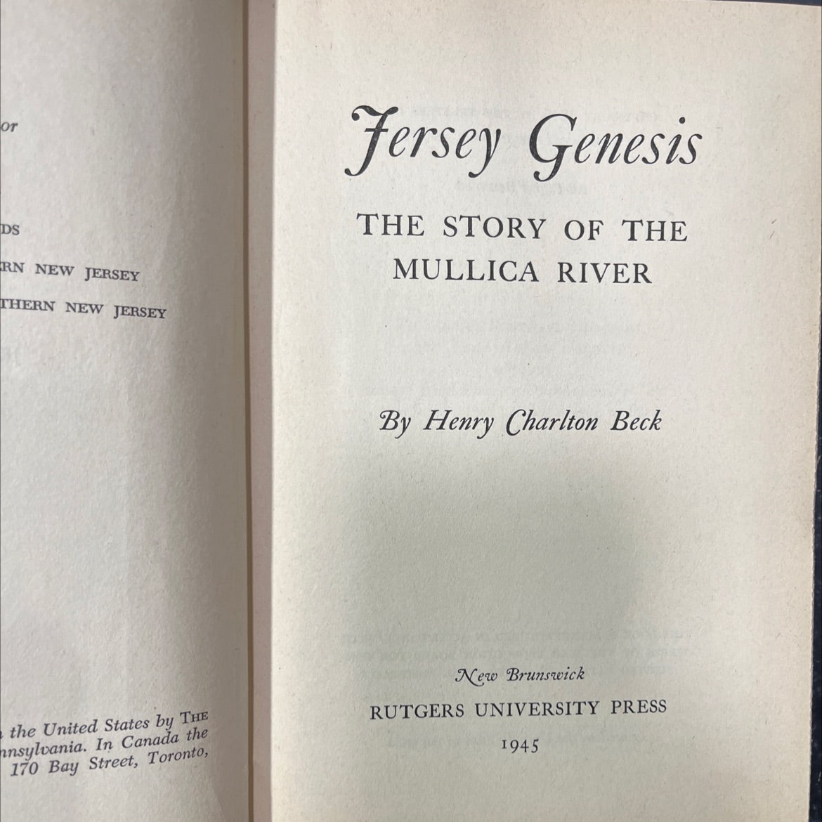 jersey genesis the story of the mullica river book, by Henry Charlton Beck, 1945 Hardcover image 2
