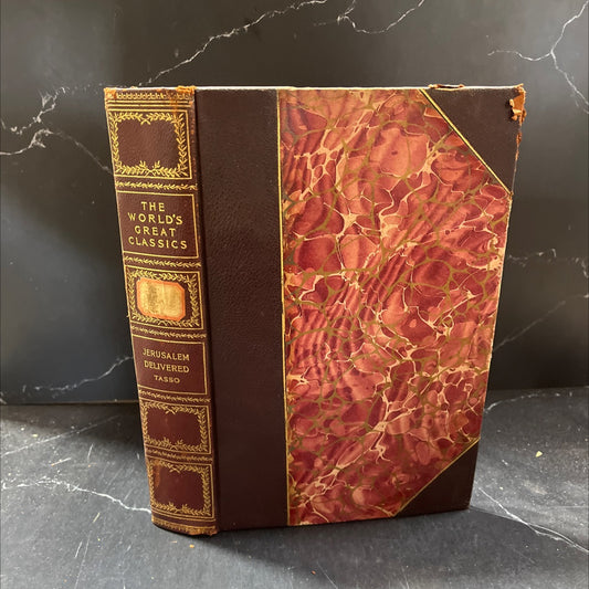 jerusalem delivered book, by torquato tasso, 1901 Leather image 1