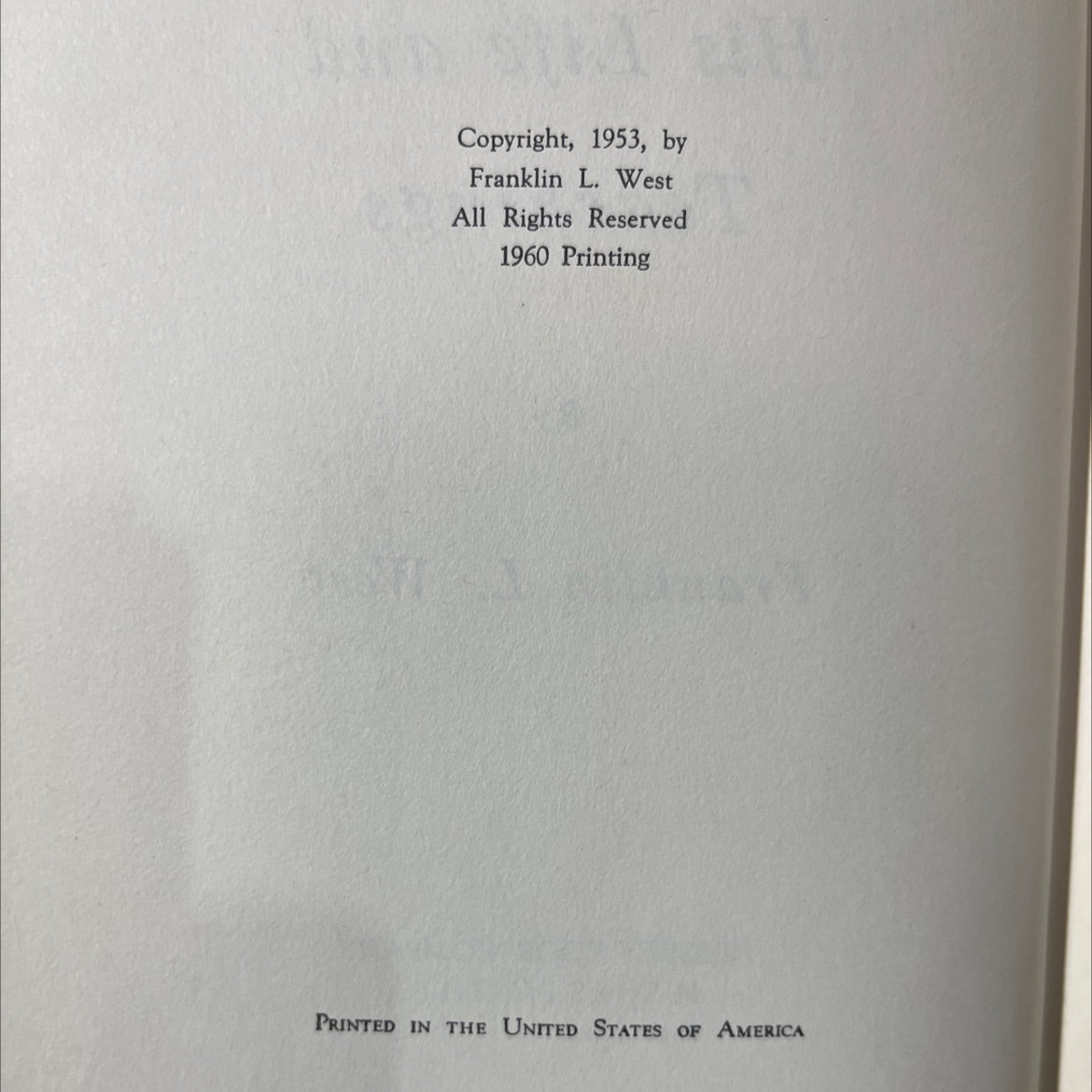 jesus, his life and teachings book, by franklin l. west, 1960 Hardcover image 3