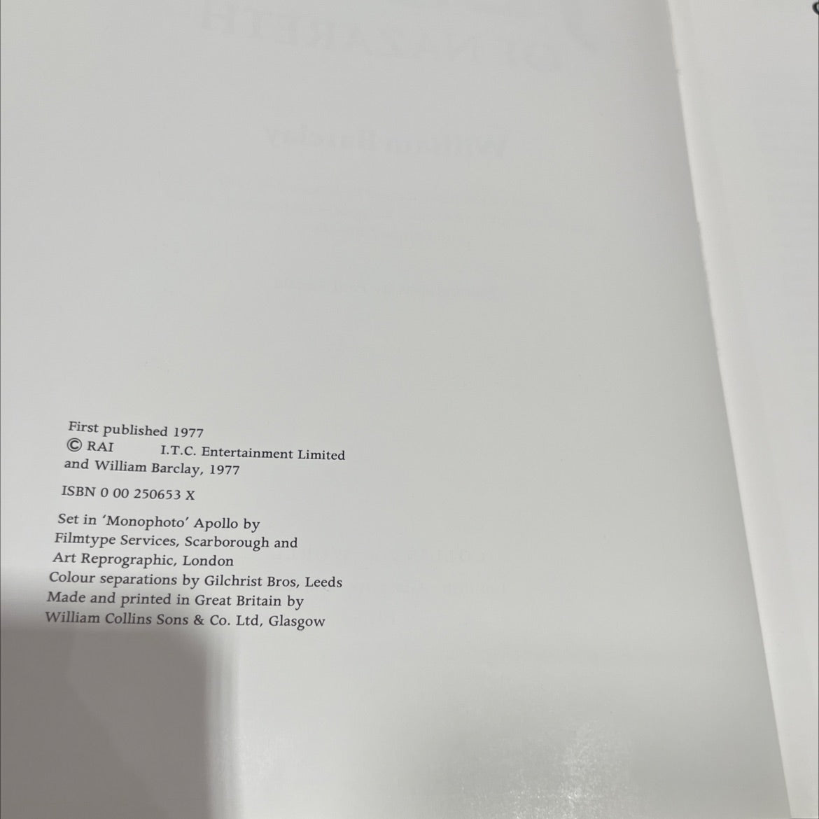 jesus of nazareth book, by william barclay, 1977 Hardcover image 3