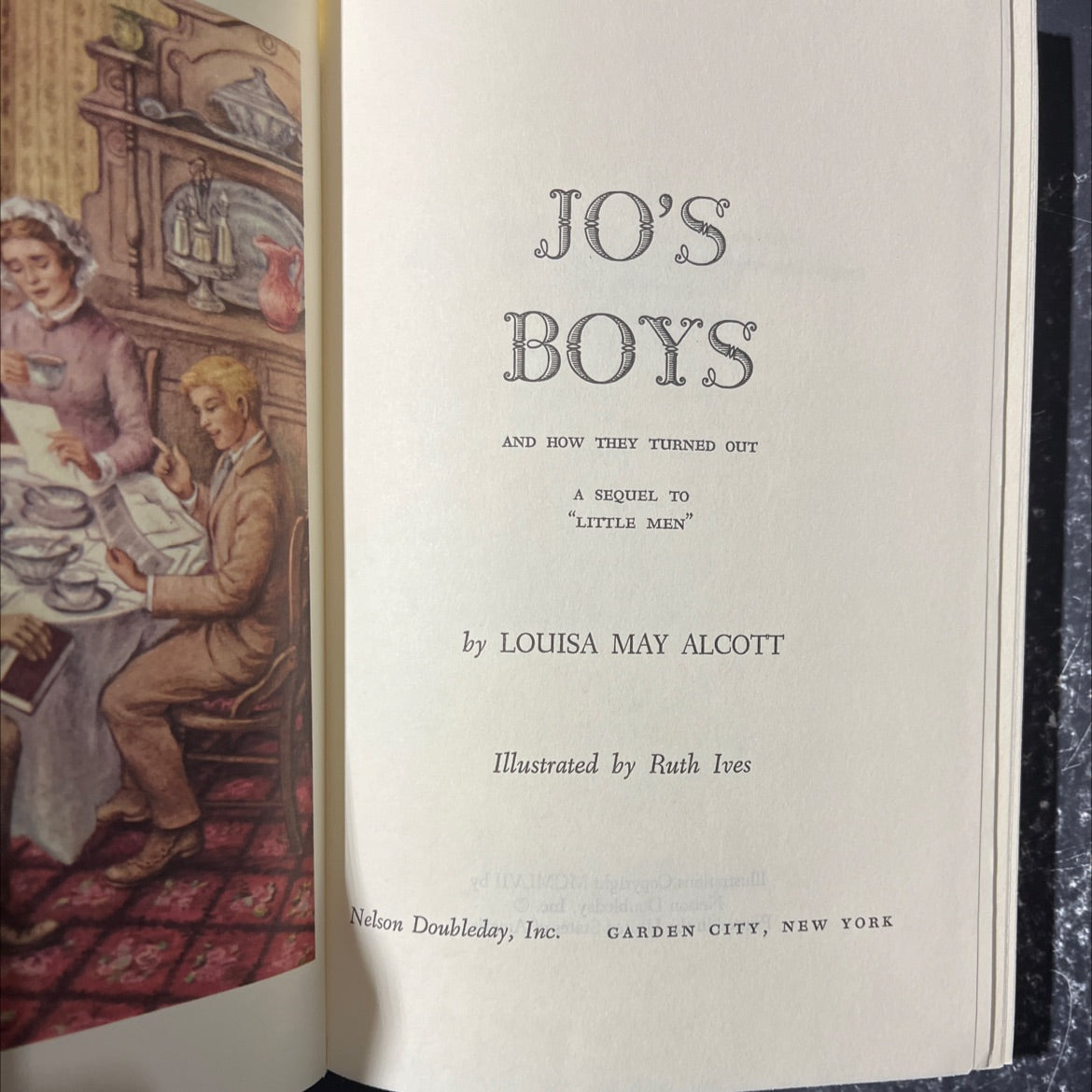 jo's boys and how they turned out a sequel to \"little men\" book, by louisa may alcott, 1957 Hardcover image 2