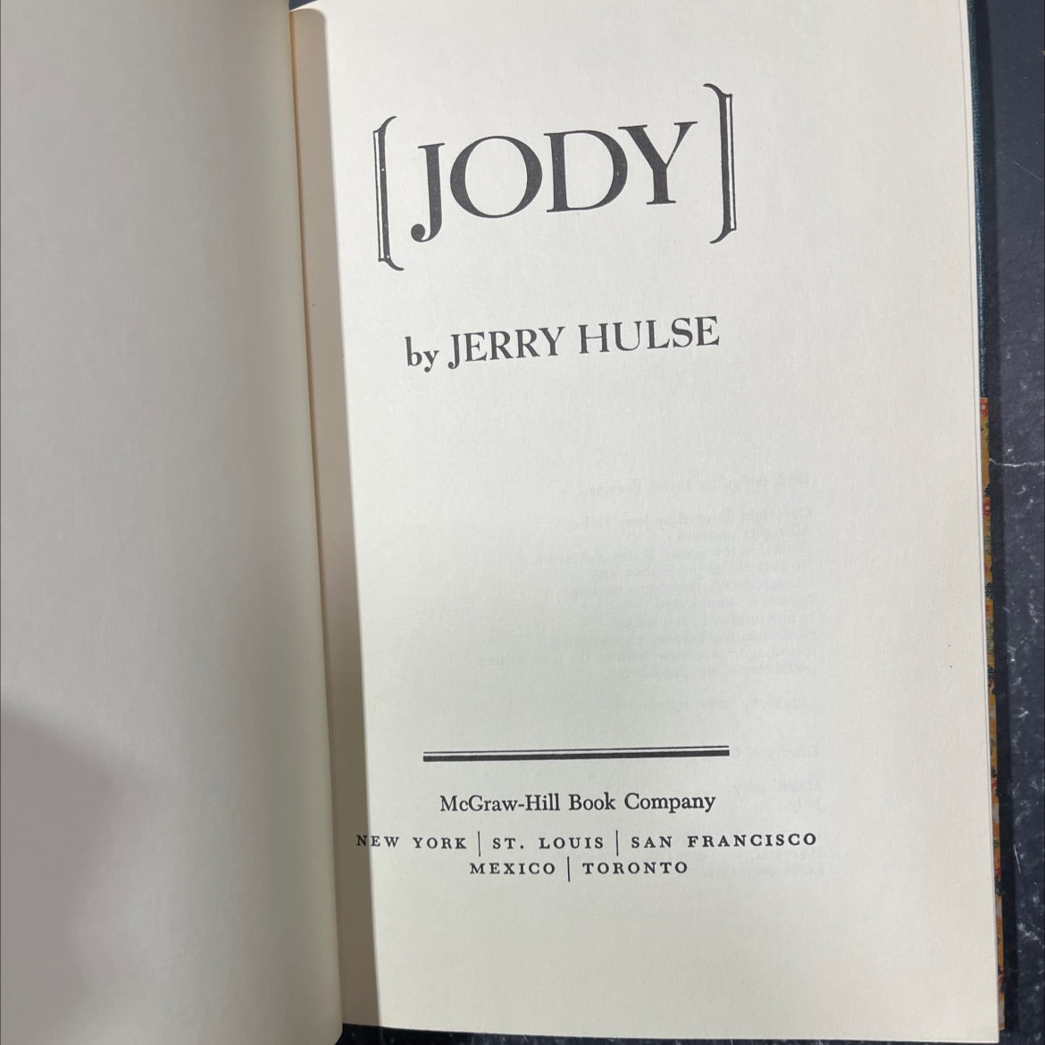 jody book, by jerry hulse, 1976 Hardcover image 2