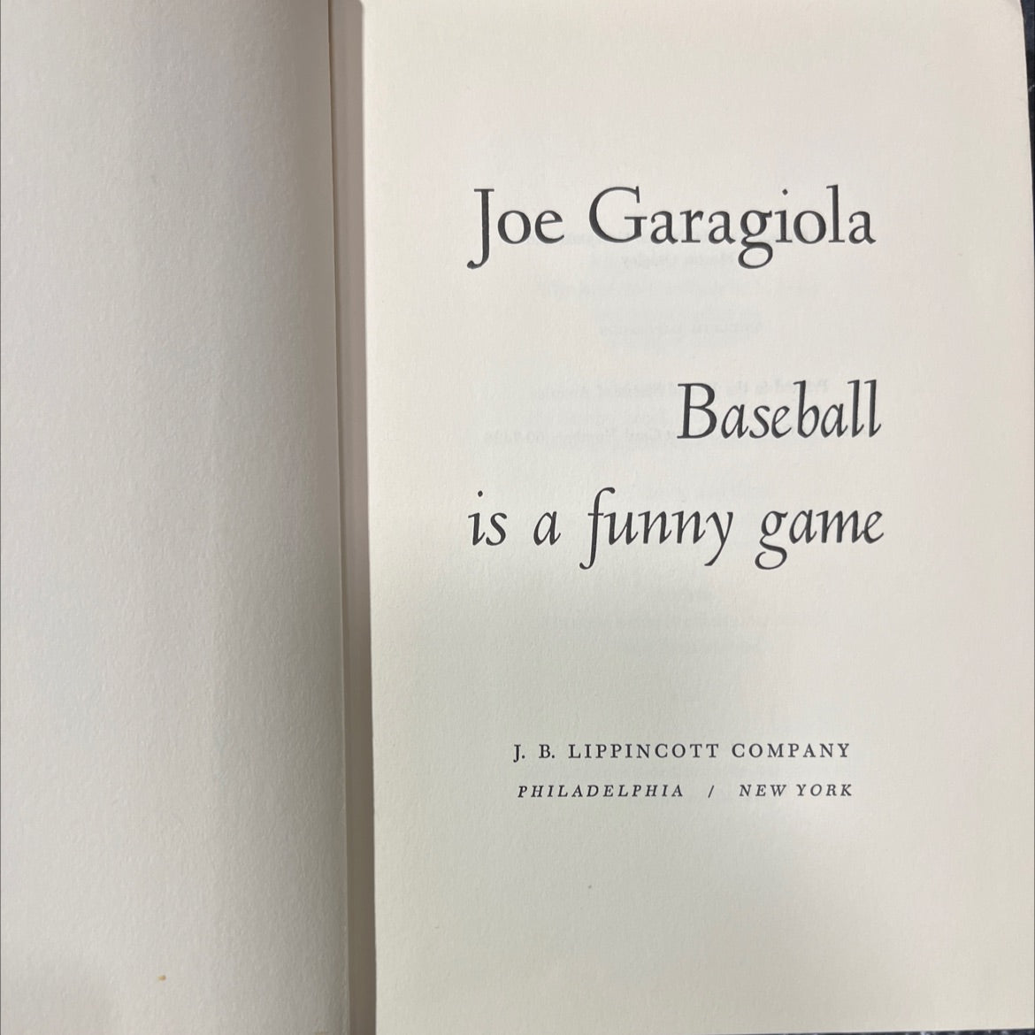 joe garagiola baseball is a funny game book, by Joe Garagiola, Martin Quigley, 1960 Hardcover image 2