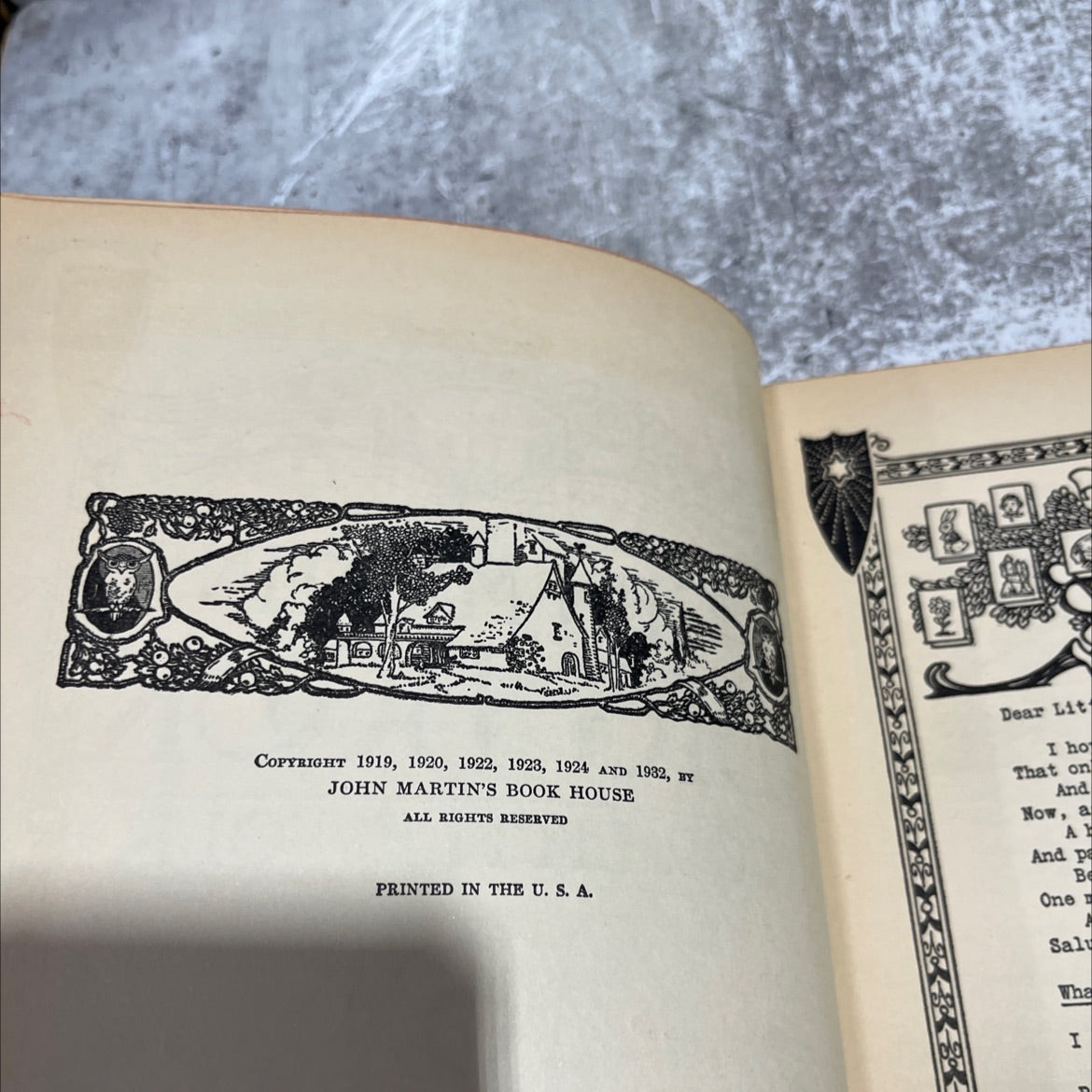 john martin's big book for little folk book, by unknown, 1932 Hardcover image 3