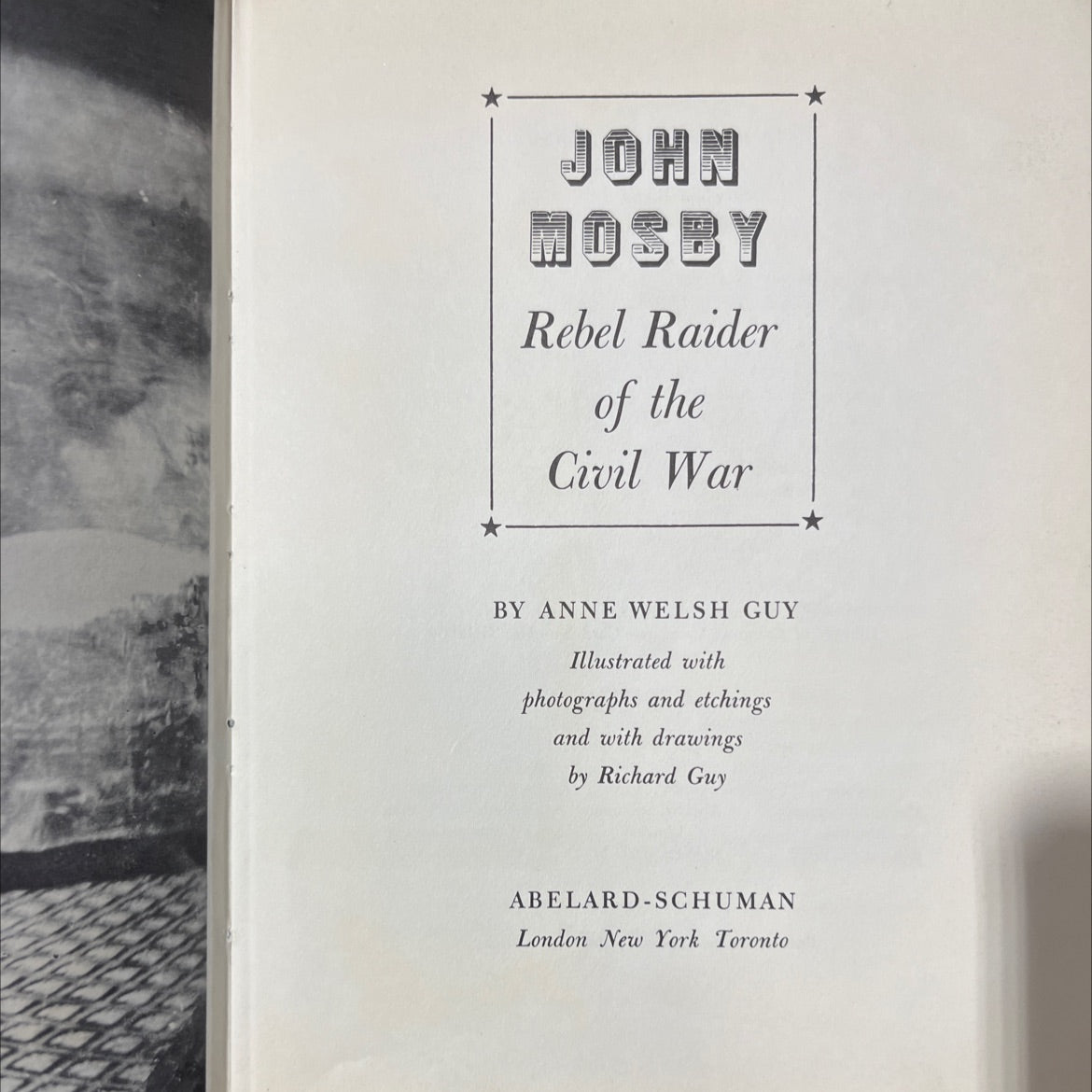 john mosby rebel raider of the civil war book, by anne welsh guy, 1965 Hardcover image 2