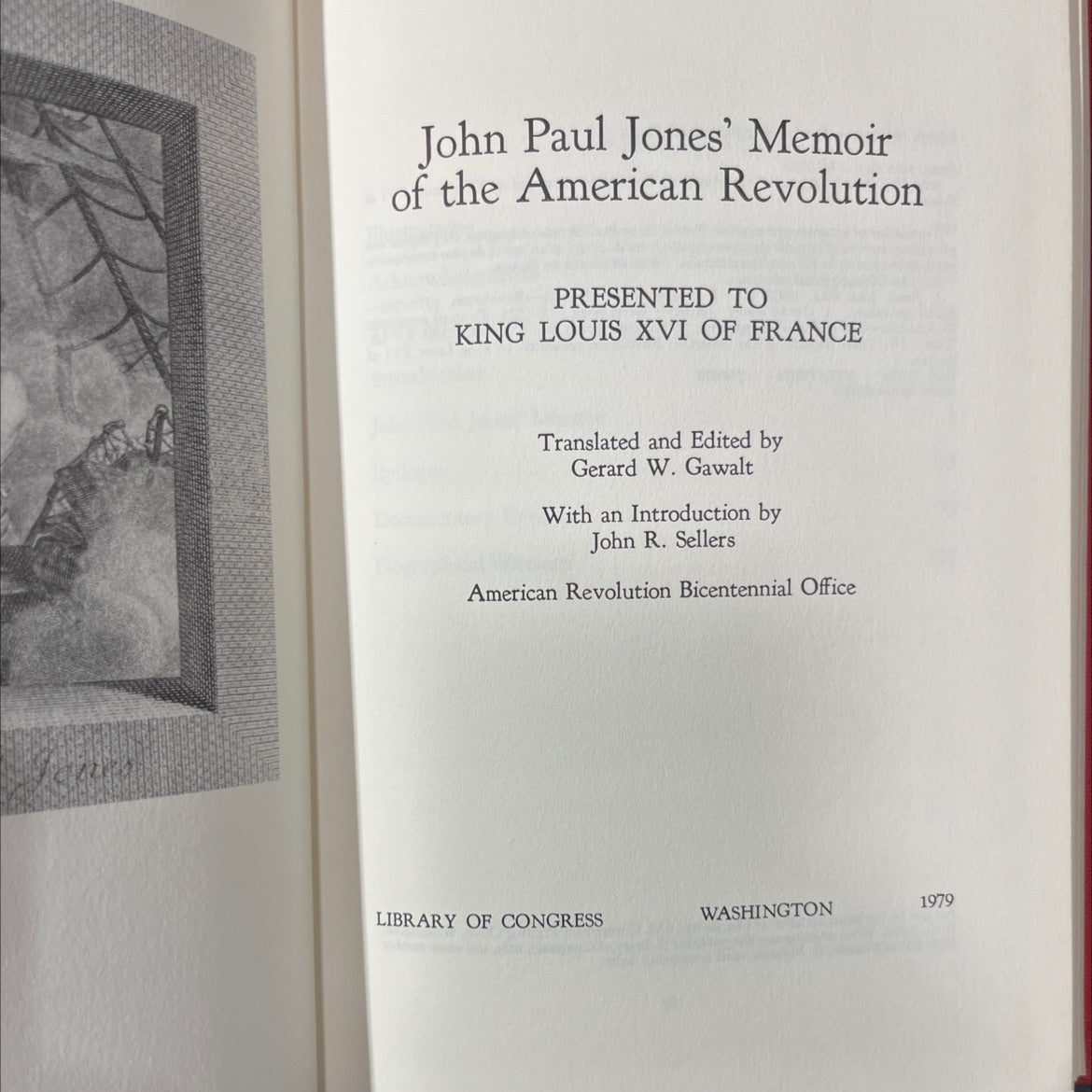 john paul jones' memoir of the american revolution presented to king louis xvi of france book, by john paul jones, 1979 image 2