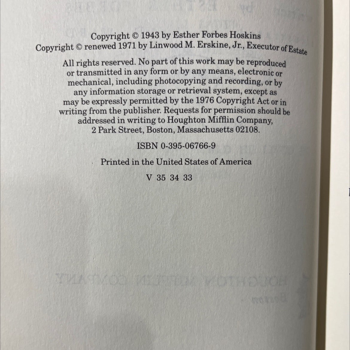 johnny tremain book, by esther forbes, 1971 Hardcover image 3