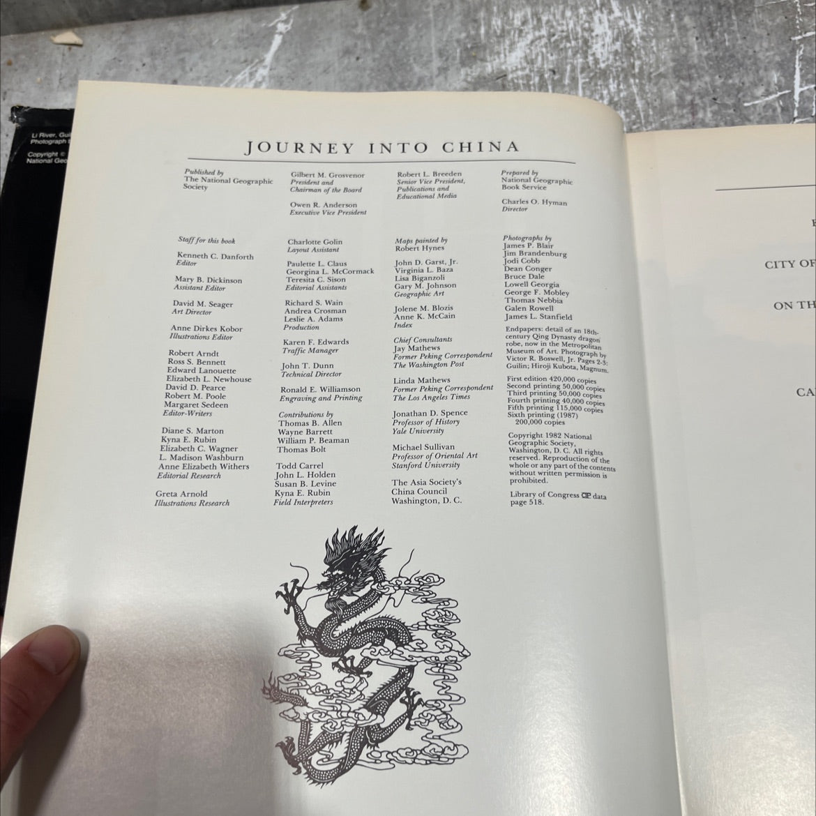 journey into china book, by national geographic society, 1987 Hardcover image 3