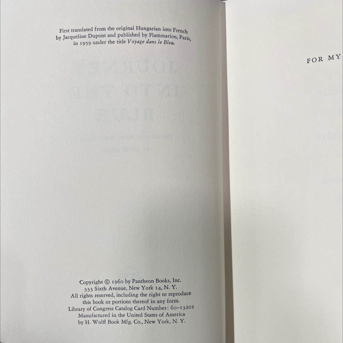 journey into the blue book, by gusztav rab, 1960 Hardcover image 3