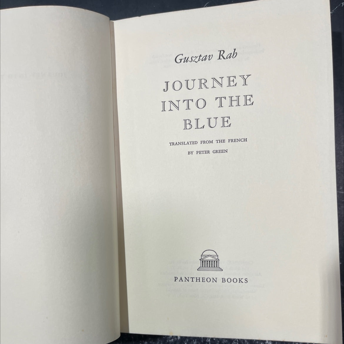 journey into the blue book, by gusztav rab, 1960 Hardcover image 2