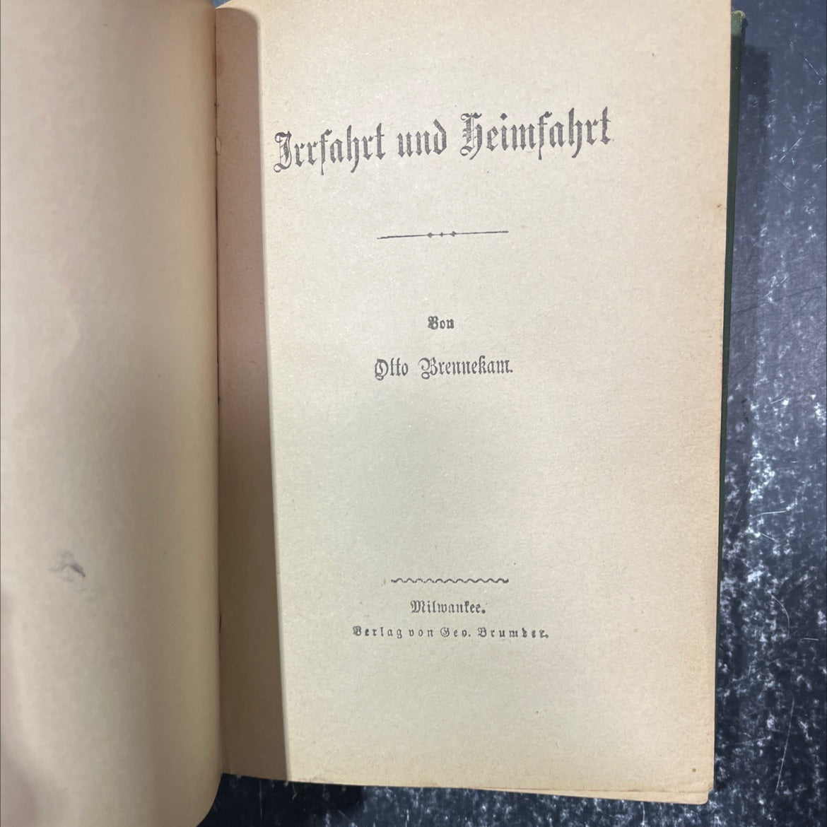 journey to and from home book, by Otto Brennekam, 1970 Hardcover image 2