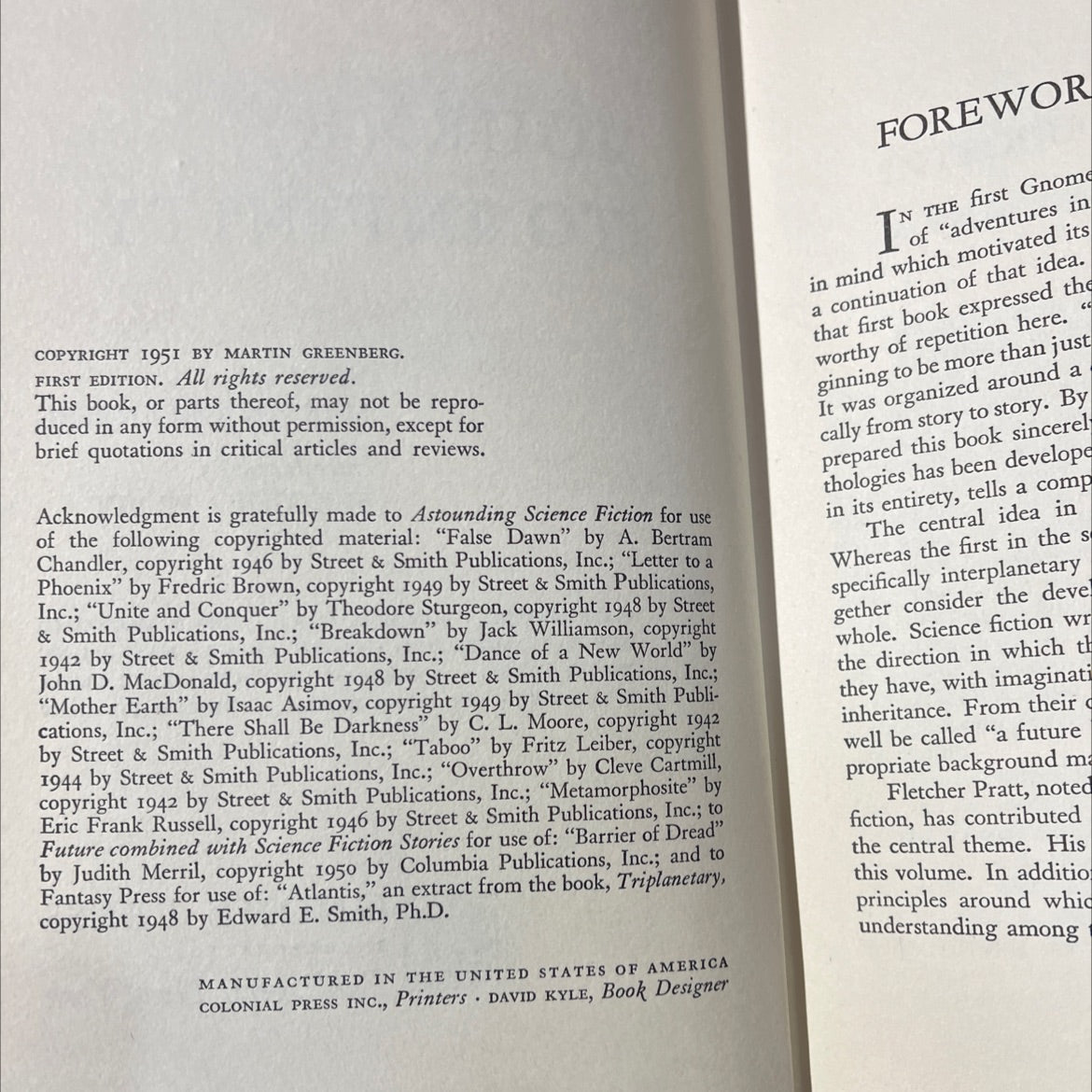 journey to infinity book, by martin greenberg, 1951 Hardcover image 3