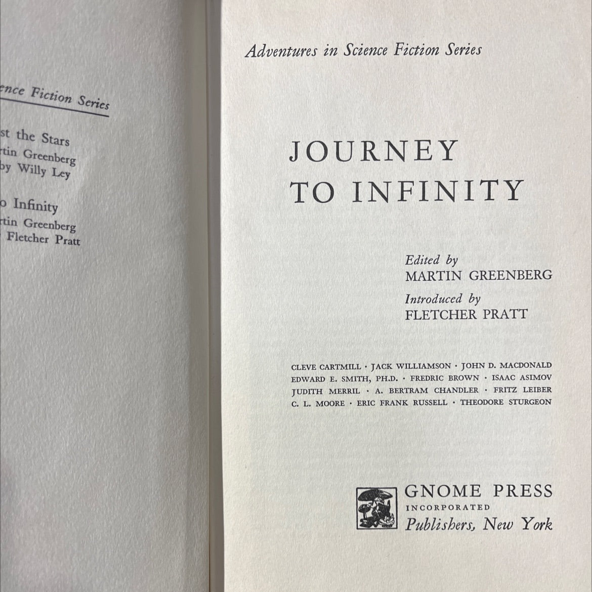 journey to infinity book, by martin greenberg, 1951 Hardcover image 2