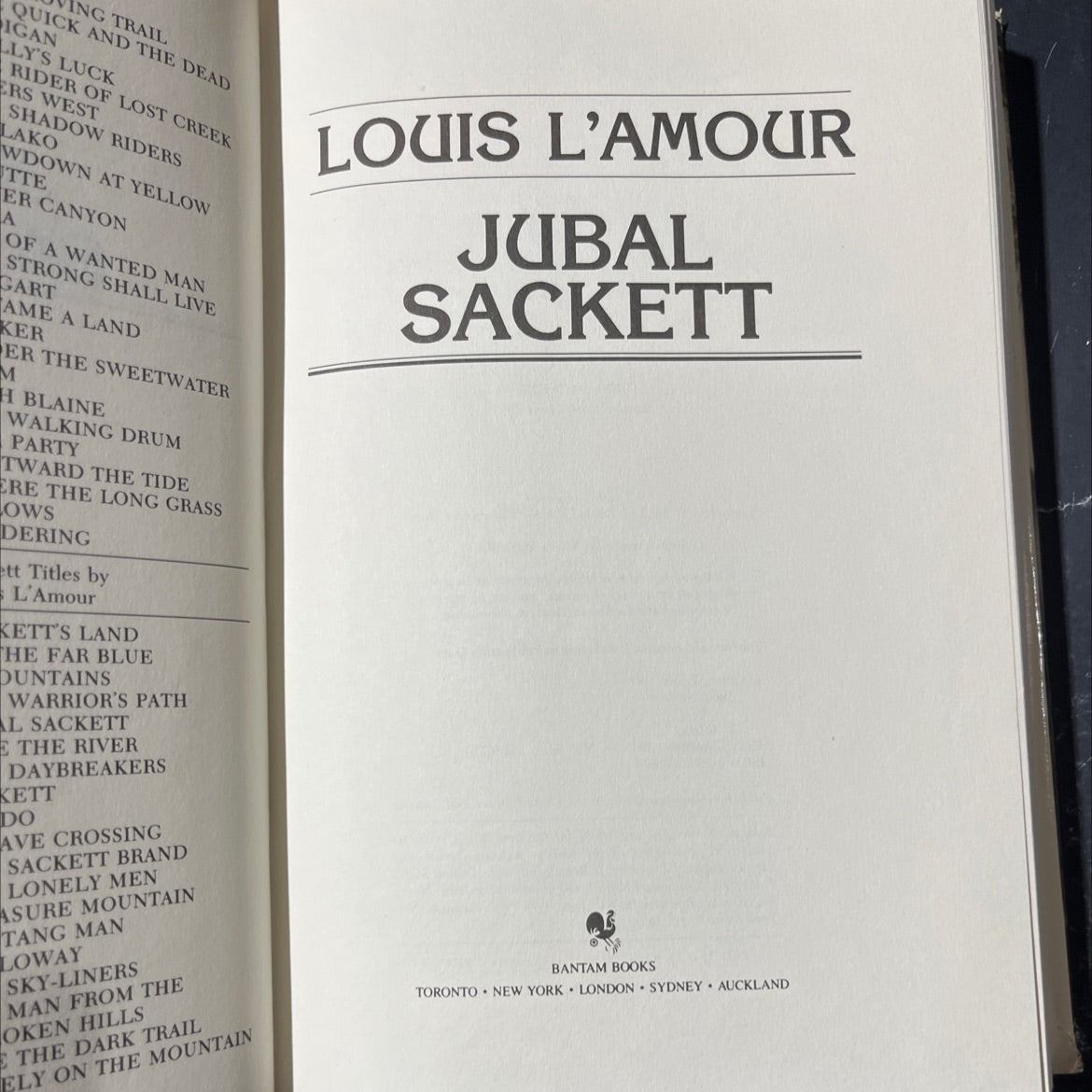 jubal sackett book, by louis l'amour, 1985 Hardcover image 2