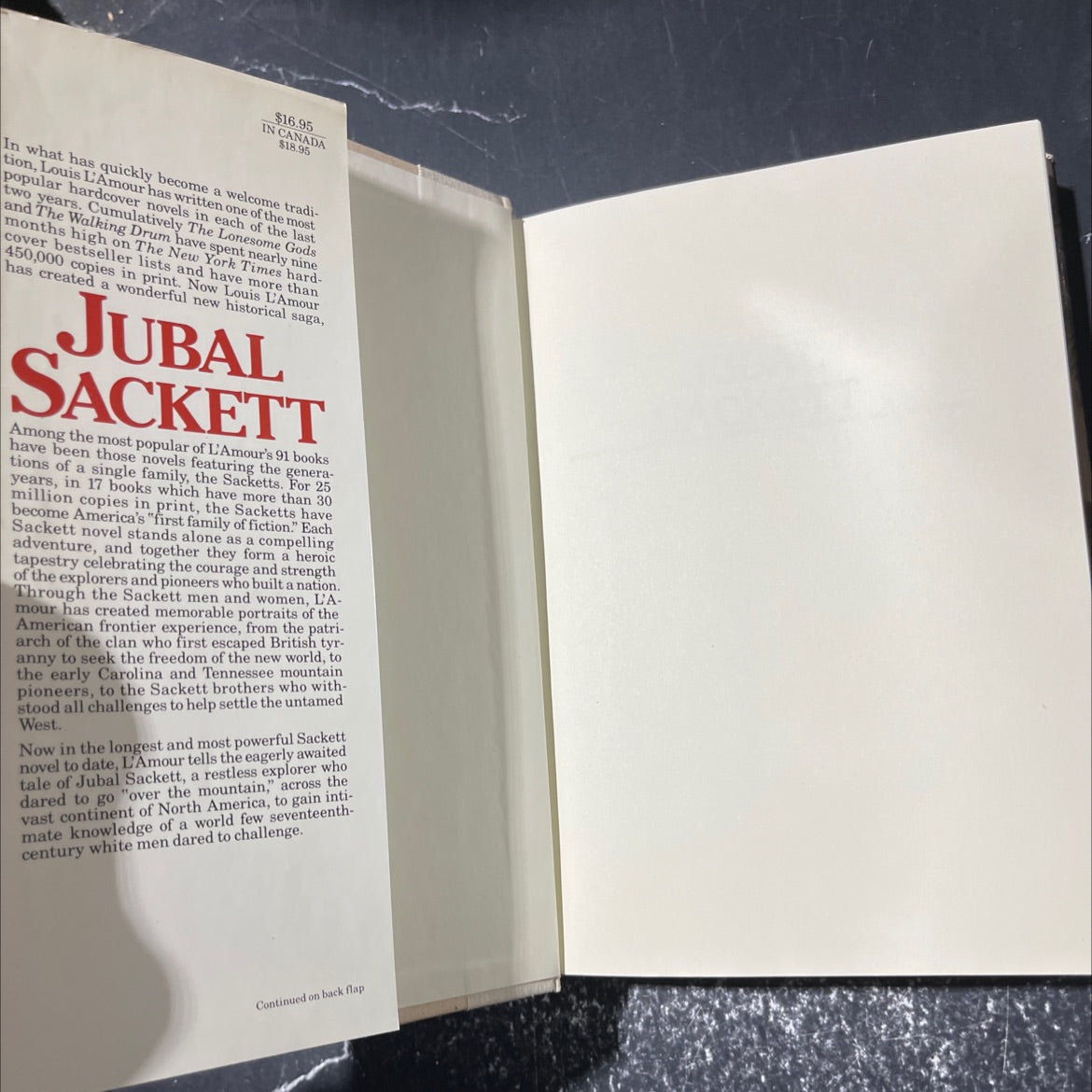 jubal sackett book, by louis l'amour, 1985 Hardcover image 4