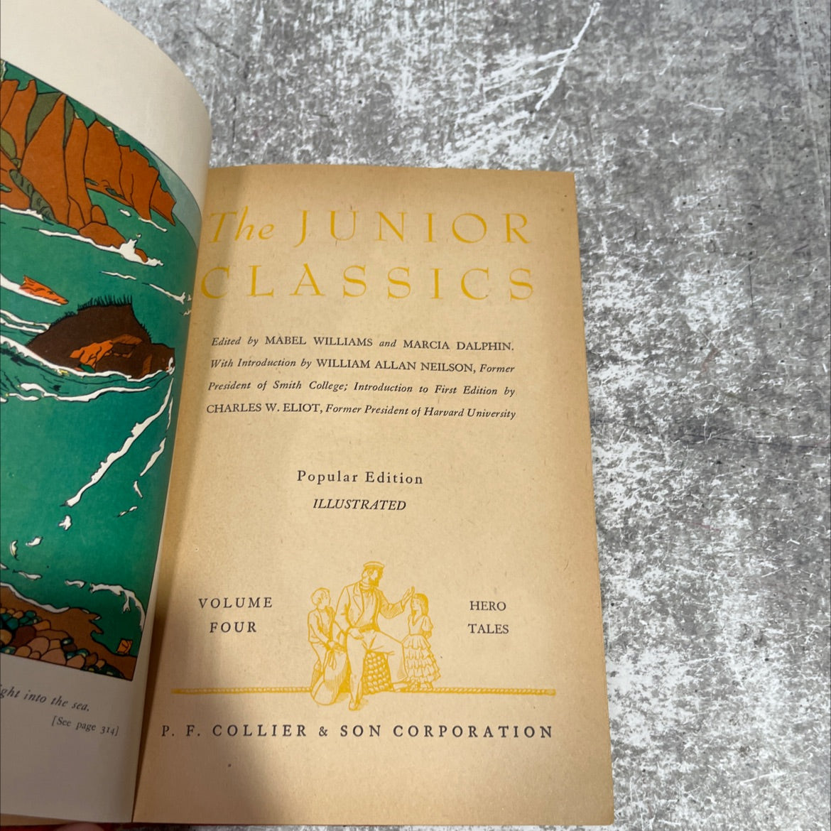 junior classics volume four popular edition illustrated hero tales book, by homer, various, 1948 Hardcover image 2