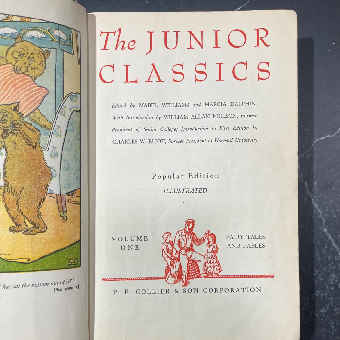 junior classics volume one popular edition illustrated fairy tales and fables book, by Mabel Williams, Marcia Dalphin, image 2