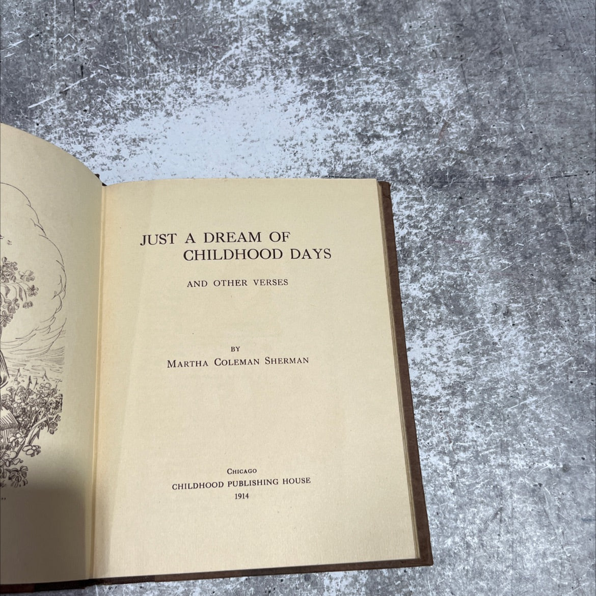 just a dream of childhood days and other verses book, by martha coleman sherman, 1914 Hardcover image 2