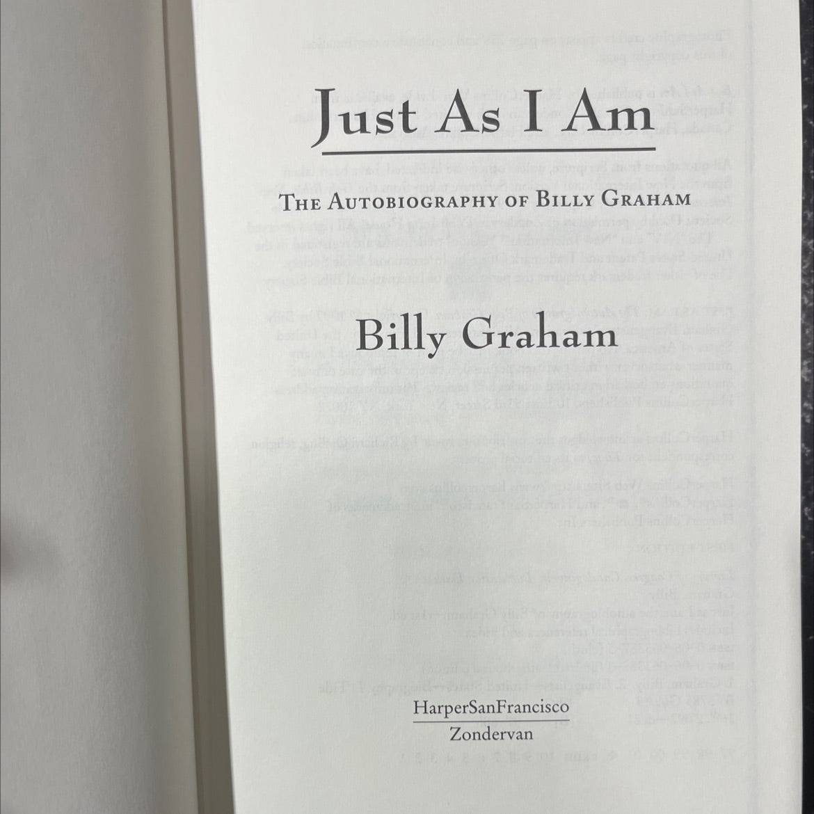 just as i am the autobiography of billy graham book, by billy graham, 1997 Hardcover image 2