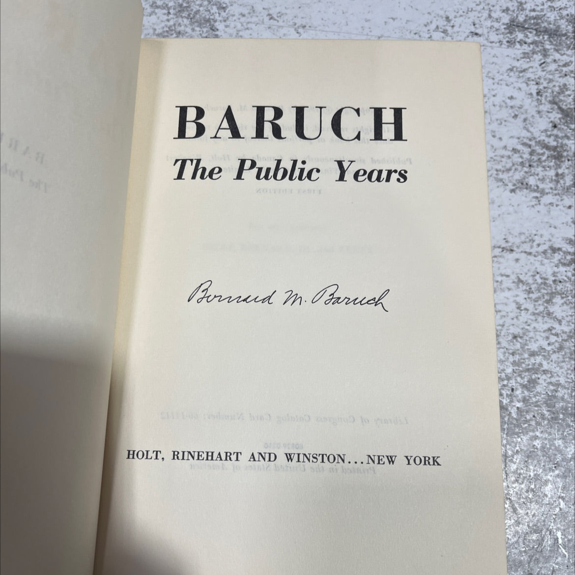 just baruch the public years mouth taste book, by bernard m. baruch, 2012 Hardcover image 2