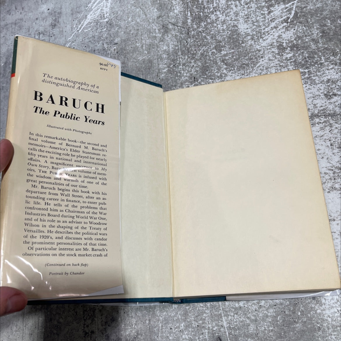 just baruch the public years mouth taste book, by bernard m. baruch, 2012 Hardcover image 4