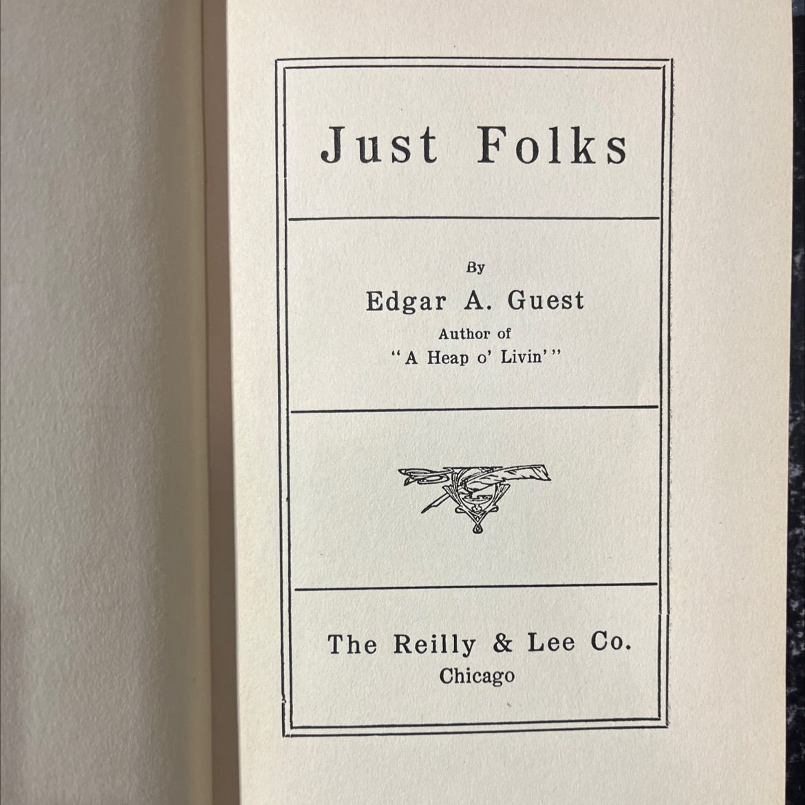 just folks book, by edgar a. guest, 1917 Hardcover image 2