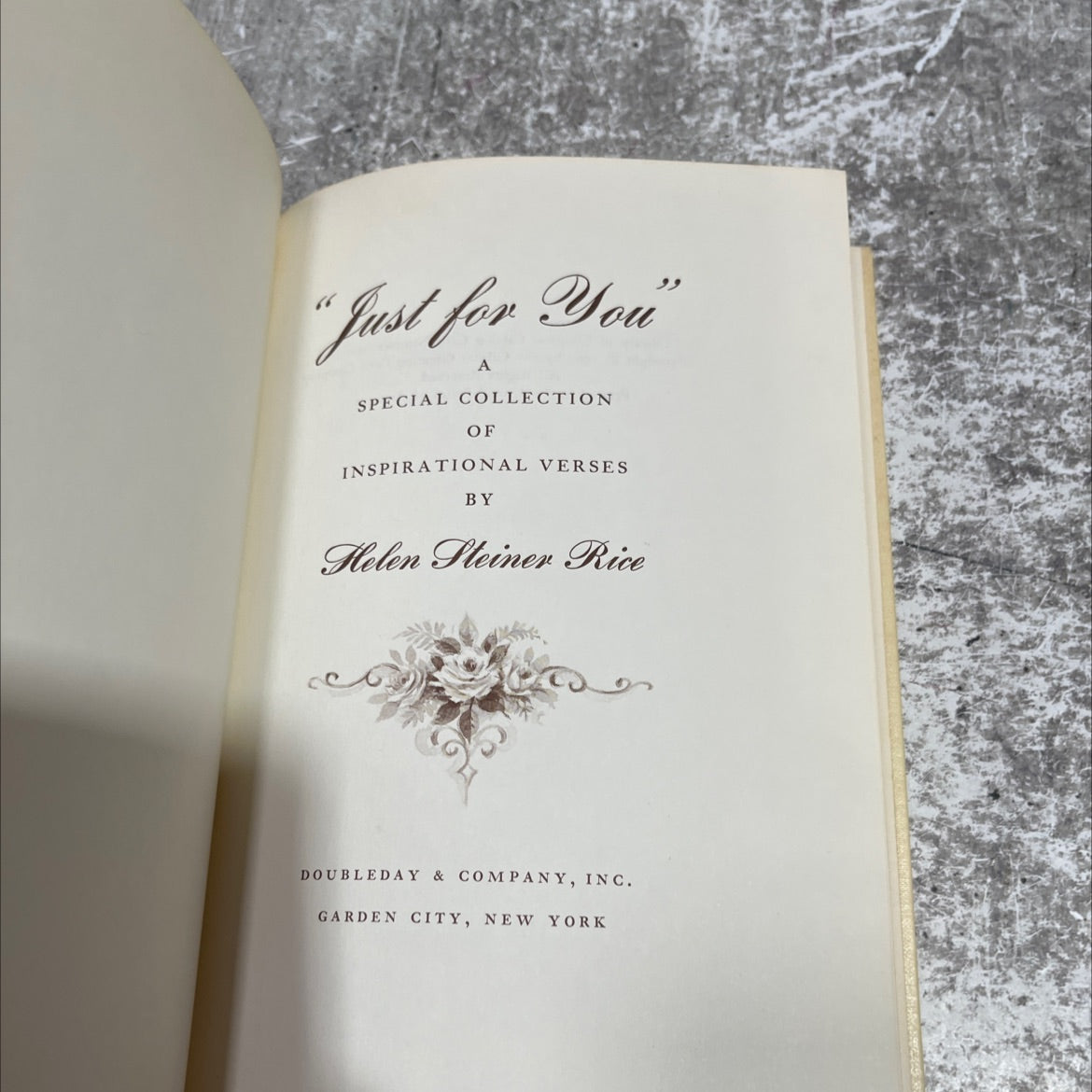 just for you book, by helen pleiner rice, 1967 Hardcover image 2