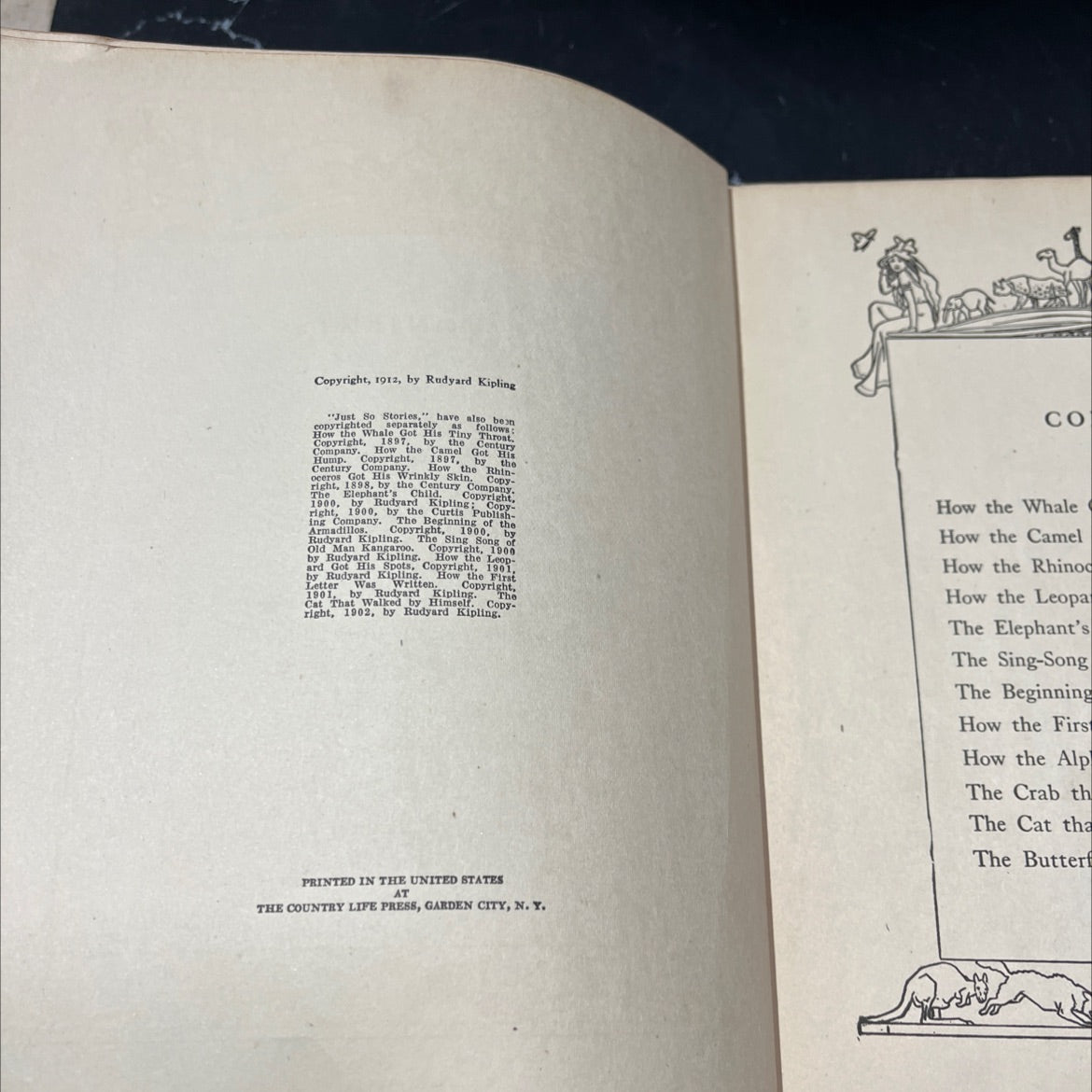 just so stories book, by rudyard kipling, 1922 Hardcover image 3