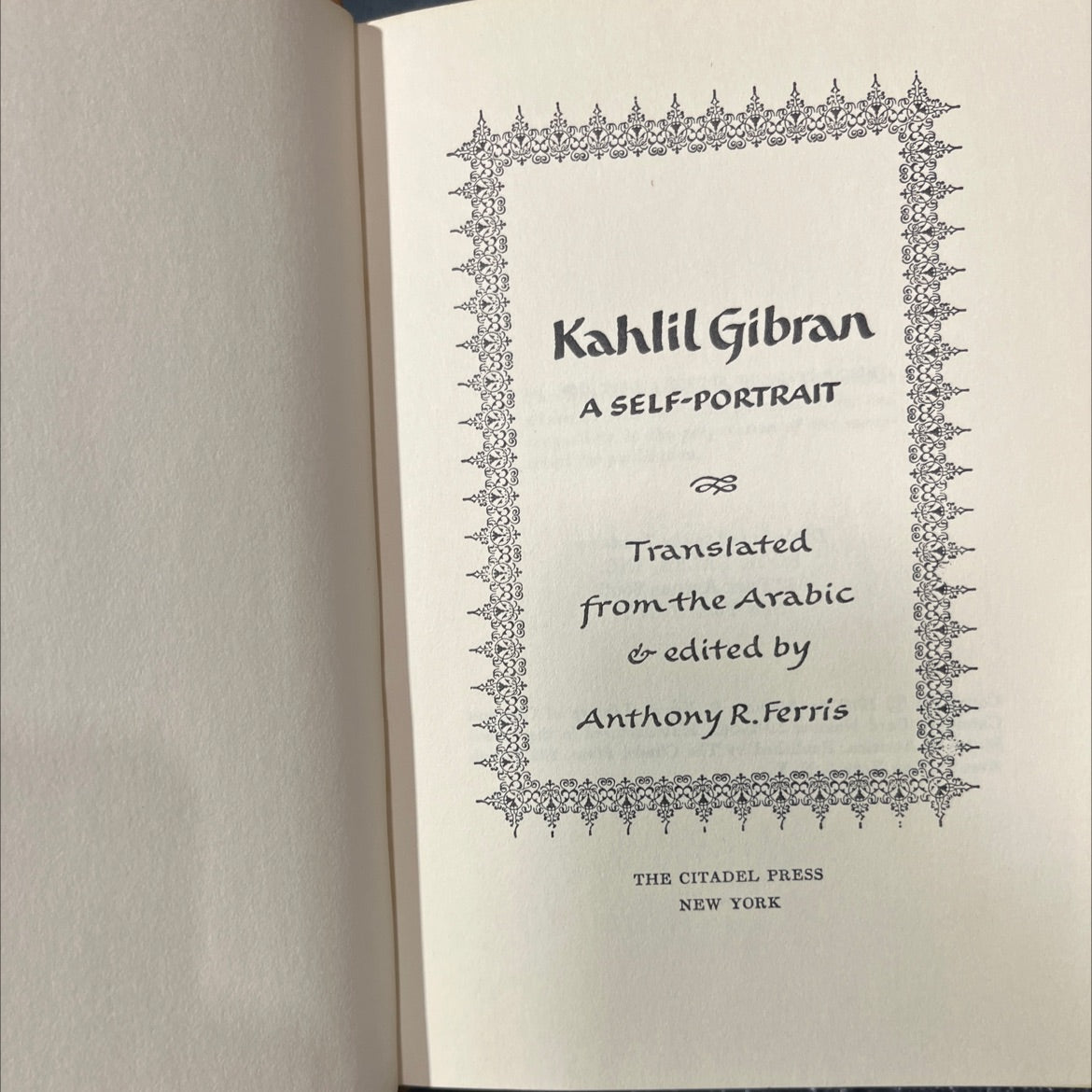 kahlil gibran a self-portrait book, by kahlil gibran, 1969 Hardcover image 2