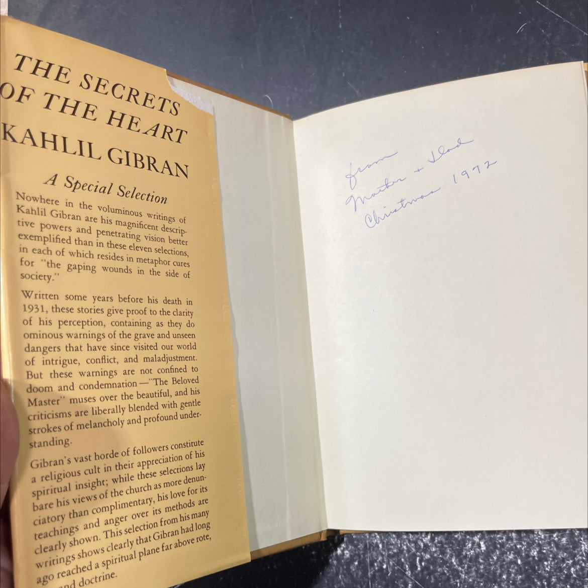 kahlil gibran the secrets of the heart a special selection book, by kahlil gibran, 1971 Hardcover image 4