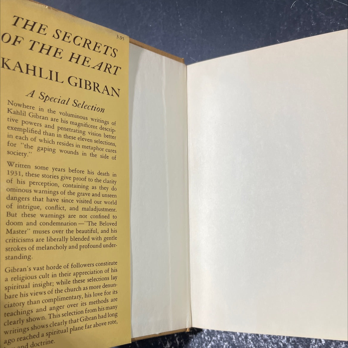 kahlil gibran the secrets of the heart a special selection book, by kahlil gibran, 1971 Hardcover image 4