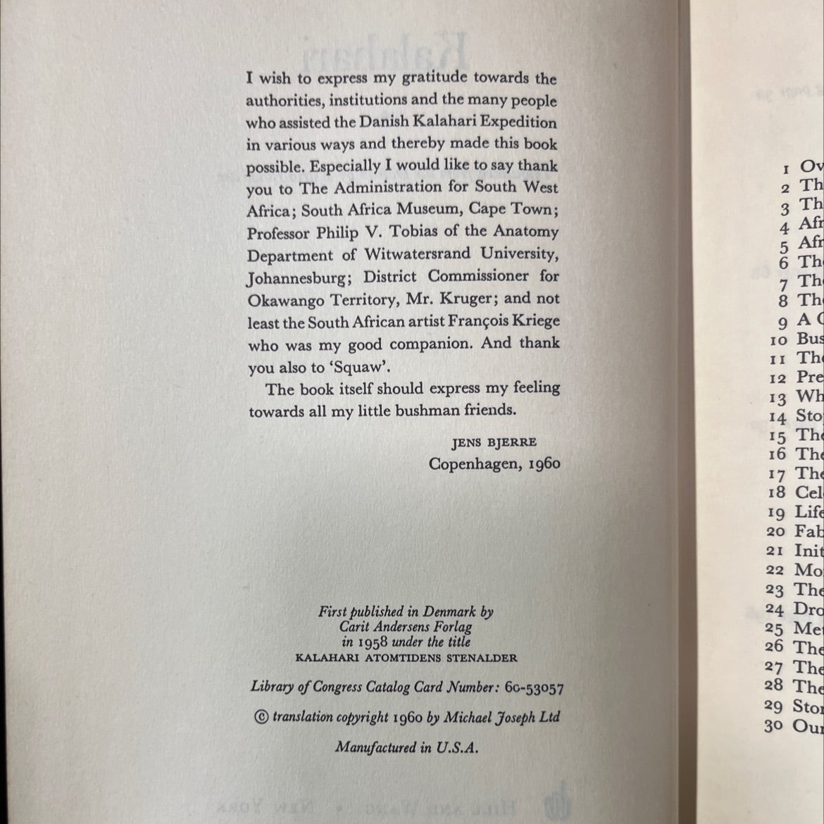 kalahari book, by jens bjerre, 1960 Hardcover image 3