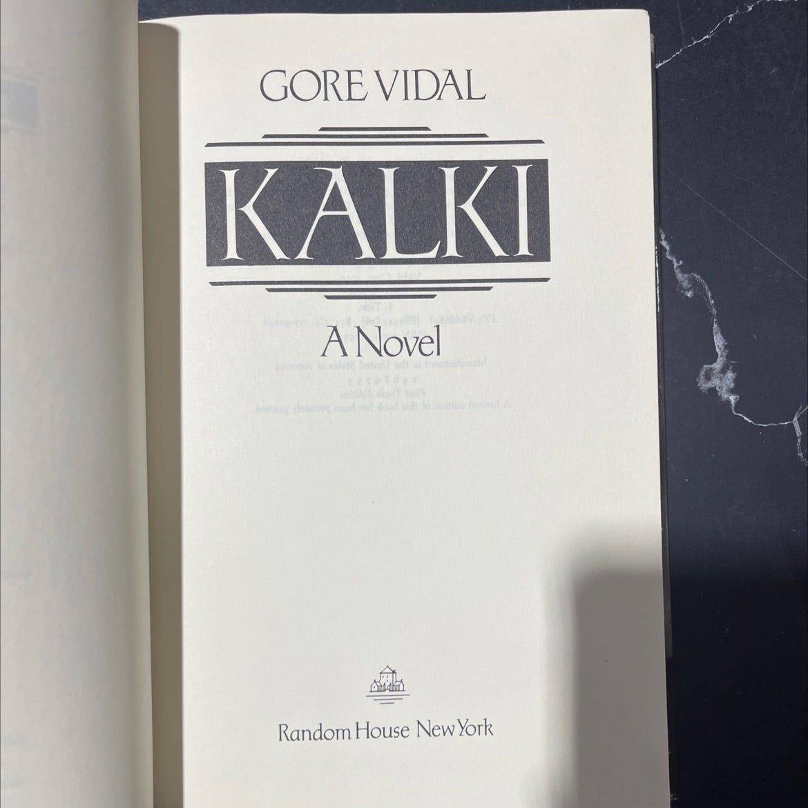 kalki book, by gore vidal, 1978 Hardcover image 2