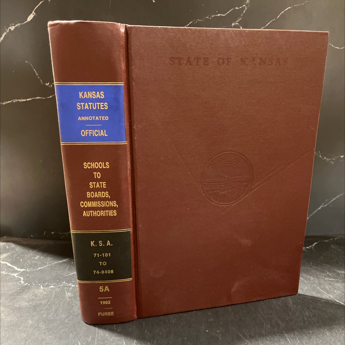 kansas statutes annotated volume 5a book, by office of revisor of statutes of kansas, 1992 Hardcover image 1