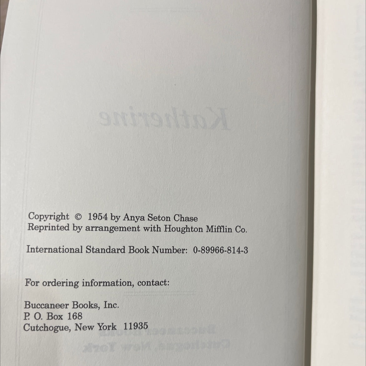 katherine book, by anya seton, 1954 Hardcover image 3