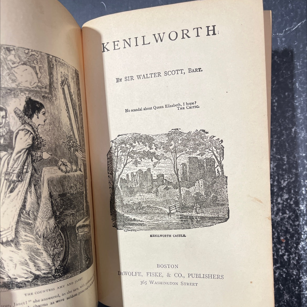 kenilworth book, by sir walter scott, 1970 Hardcover image 2