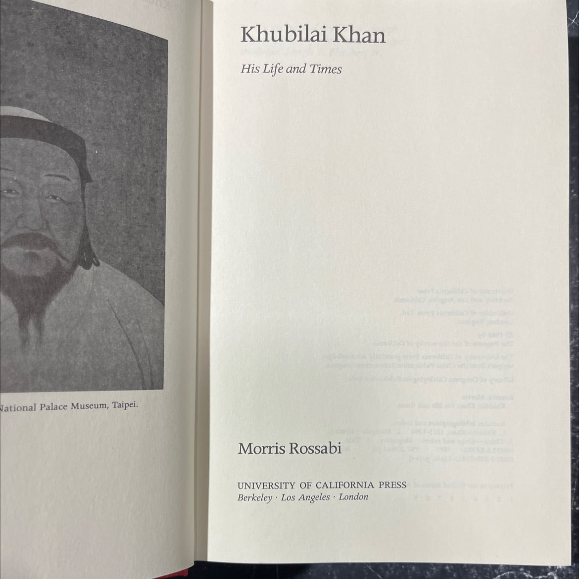 khubilai khan his life and times book, by morris rossabi, 1988 Hardcover image 2