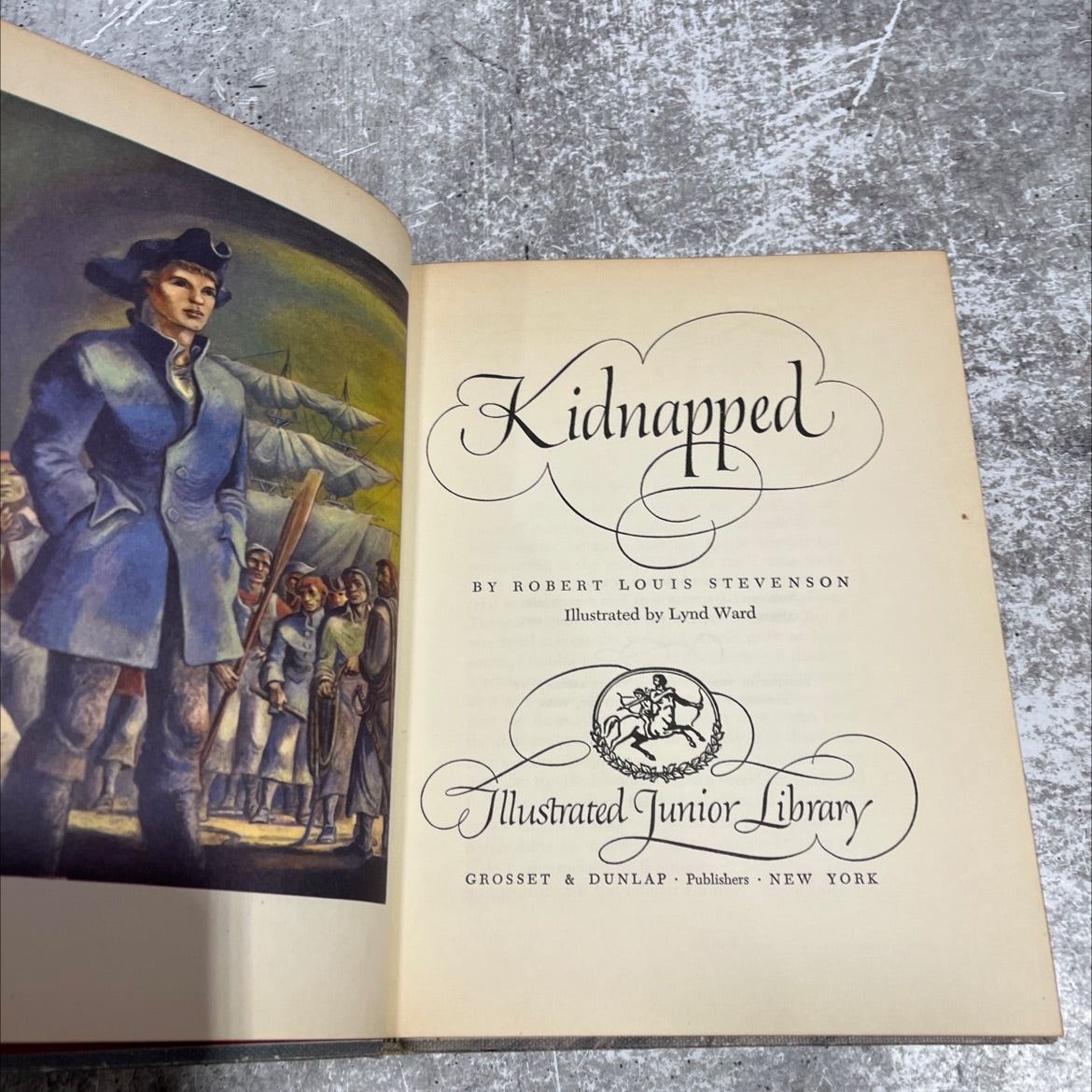 kidnapped book, by robert louis stevenson, 1948 Hardcover image 2