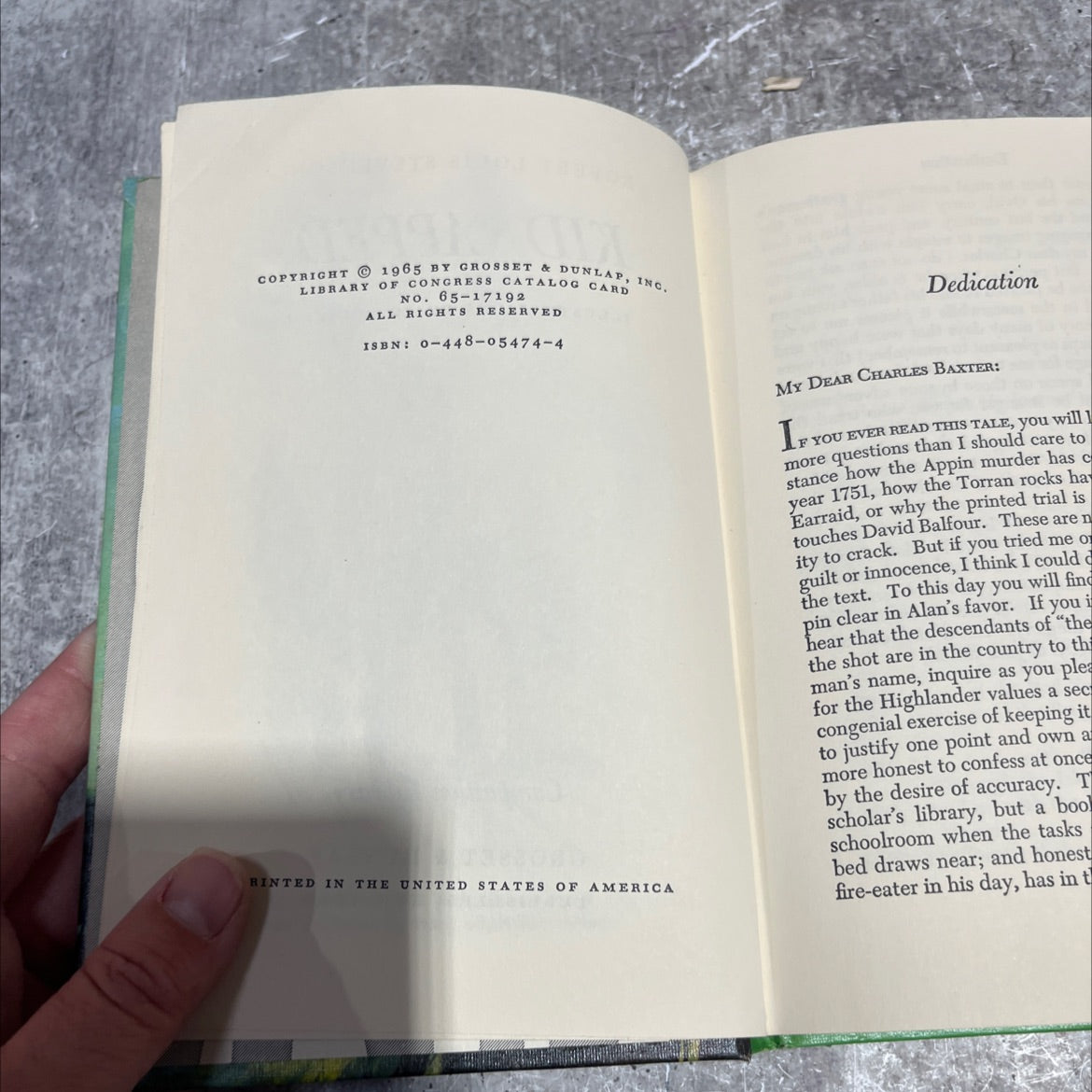 kidnapped book, by robert louis stevenson, 1965 Hardcover image 3