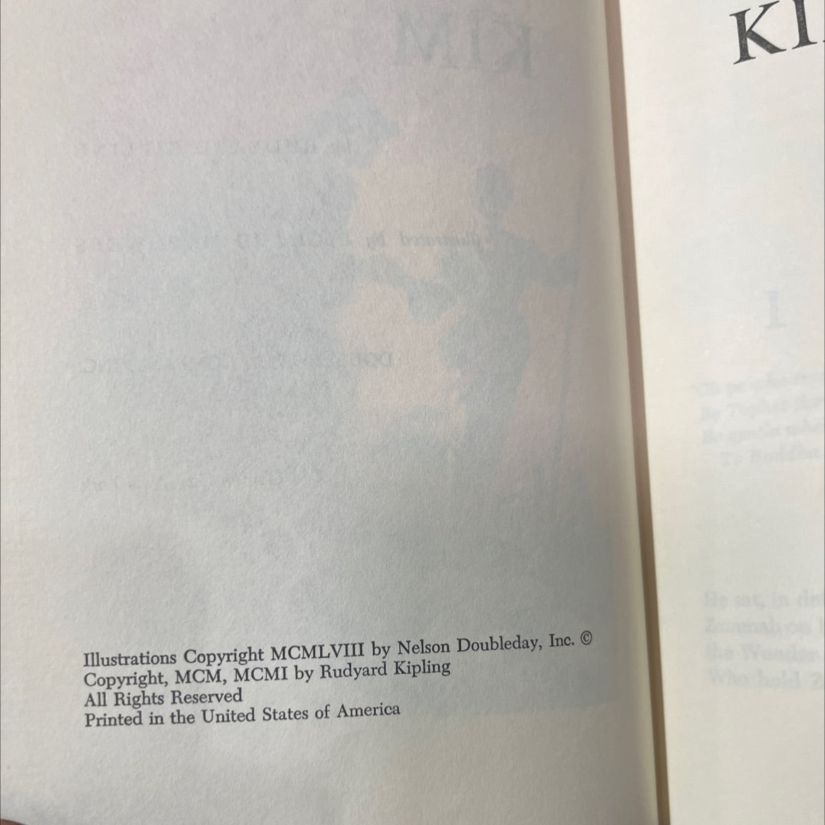 kim book, by rudyard kipling, 1958 Hardcover image 3